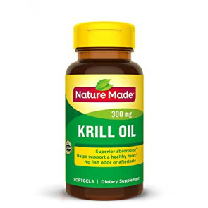 Омега-3 жиры в масле криля в гель-капсулах Nature Made Krill Oil 300 mg, 60 капсул